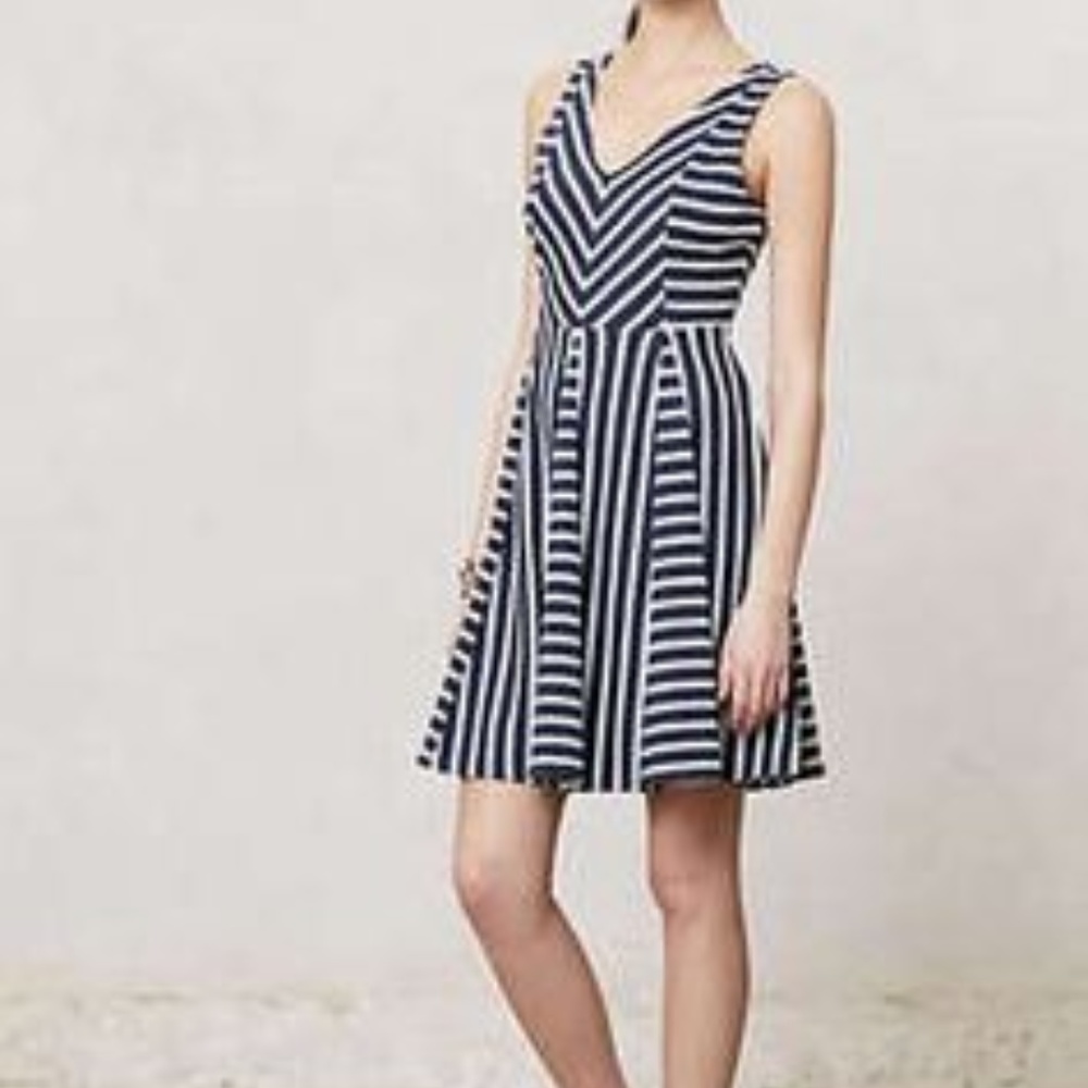 Anthropologie Saturday Sunday Striped Day Dress - Picture 2 of 8